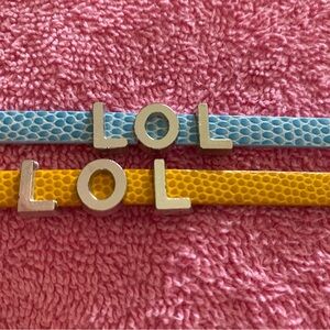 1-Bracelet Leather with LOL silver charm